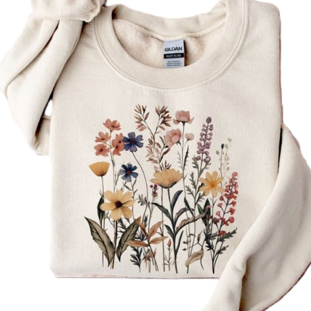 Flower Sweatshirt, Garden Lover Sweatshirt